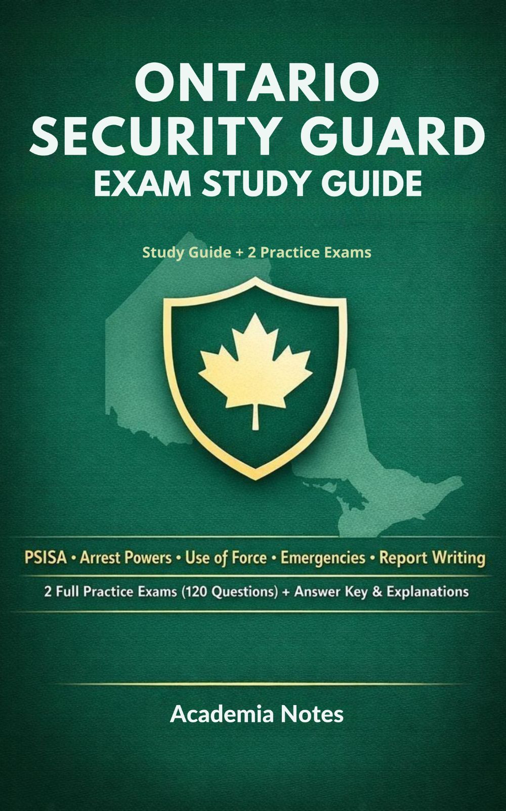 Ontario Security Guard Exam Prep cover